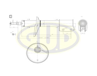 Амортизатор передний Газомасляный для Renault Logan 2005-2014 новый