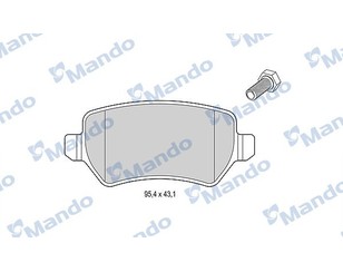 Колодки тормозные задние дисковые к-кт для Opel Meriva 2003-2010 новый