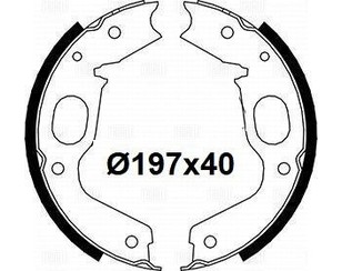 Колодки ручного тормоза к-кт для Mitsubishi Pajero/Montero II (V1, V2, V3, V4) 1997-2001 новый