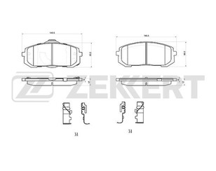 Колодки тормозные передние к-кт для Kia K5 2020> новый