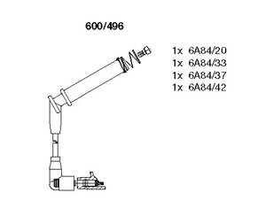 Провода высокого напряж. к-кт для Ford KA 1996-2008 новый