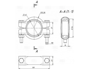 Хомут глушителя для VAZ 21099 1990-2011 новый