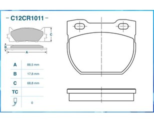 Колодки тормозные задние дисковые к-кт для Land Rover Defender 2007-2016 новый