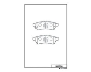 Колодки тормозные задние дисковые к-кт для Nissan XTerra (N50) 2005-2015 новый