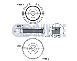 Шкив коленвала для Citroen C1 2005-2014 новый