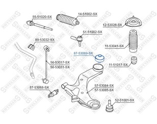 Сайлентблок переднего рычага задний для Kia Spectra 2001-2011 новый