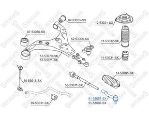 Наконечник рулевой левый для Kia Sportage 2004-2010 новый