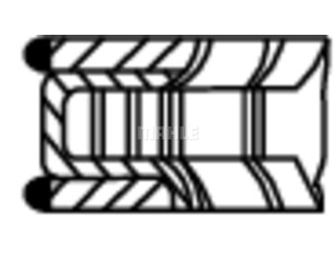 Кольца поршневые к-кт на 1 цилиндр для Citroen C3 2009-2016 новый