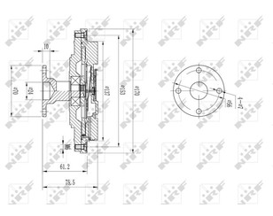 Термомуфта для Mitsubishi Pajero/Montero II (V1, V2, V3, V4) 1991-1996 новый