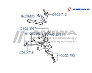 Болт развальный передний к-кт для Mitsubishi Pajero/Montero III (V6, V7) 2000-2006 новый