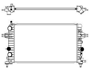 Радиатор основной для Opel Zafira B 2005-2012 новый