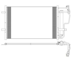 Радиатор кондиционера (конденсер) для Mazda Mazda 3 (BL) 2009-2013 новый