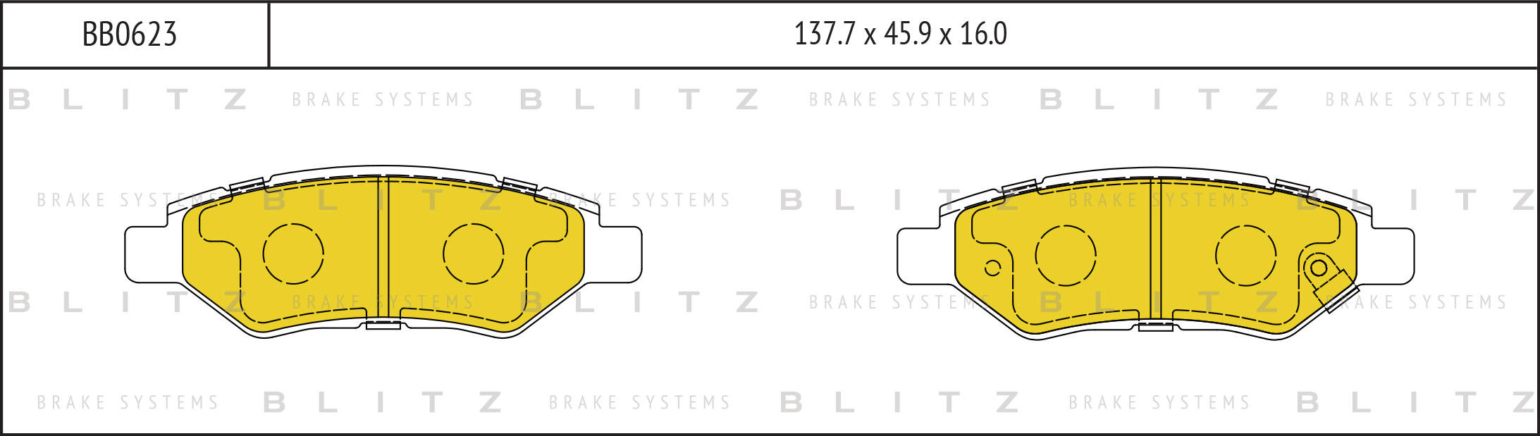 BB0623 Blitz Колодки тормозные задние дисковые к-кт от производителя по  спец цене купить в Северодвинске