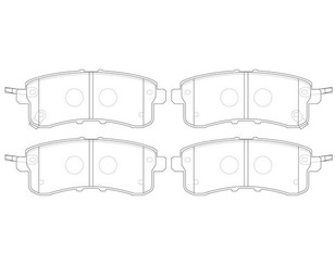 Колодки тормозные задние дисковые к-кт для Nissan Patrol (Y62) 2010> новый
