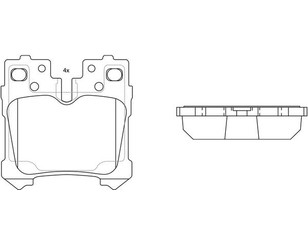 Колодки тормозные задние дисковые к-кт для Lexus LS (USF4#) 2006-2017 новый