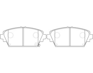 Колодки тормозные передние к-кт для Nissan Almera Tino 2000-2006 новый