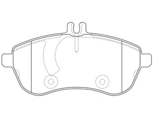 Колодки тормозные передние к-кт для Mercedes Benz W204 2007-2015 новый