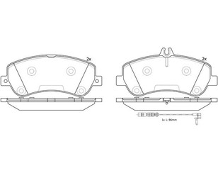 Колодки тормозные передние к-кт для Mercedes Benz GLK-Class X204 2008-2015 новый