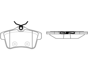 Колодки тормозные задние дисковые к-кт для Peugeot 3008 2010-2016 новый