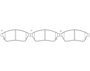 Колодки тормозные передние к-кт для Cadillac SRX 2009-2016 новый