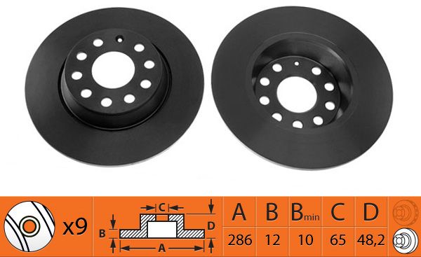 Диск тормозной задний
