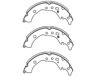 Колодки барабанные к-кт для Toyota Picnic (XM10) 1996-2001 новый