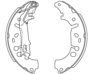 Колодки барабанные к-кт для Fiat Fiorino 2008> новый