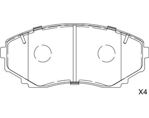 Колодки тормозные передние к-кт для Mazda MPV II (LW) 1999-2006 новый