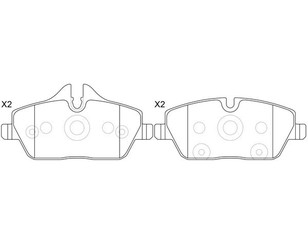 Колодки тормозные передние к-кт для Mini F55 2014> новый
