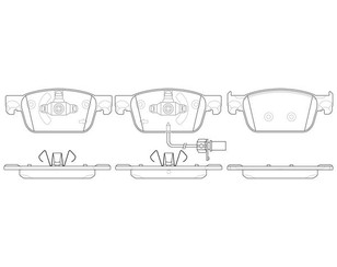 Колодки тормозные передние к-кт для Audi A4 [B9] 2015> новый
