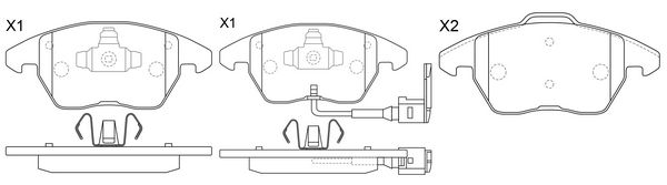Колодки тормозные передние к-кт