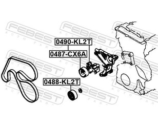 Ролик-натяжитель ручейкового ремня для Mitsubishi L200 (KK/KL) 2015> новый