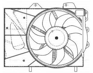 Вентилятор радиатора для Peugeot 1007 2005-2009 новый