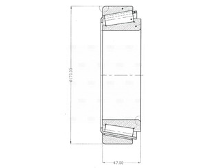 Подшипник задней ступицы внутренний для MAN 3-Serie F2000 1994-2001 новый