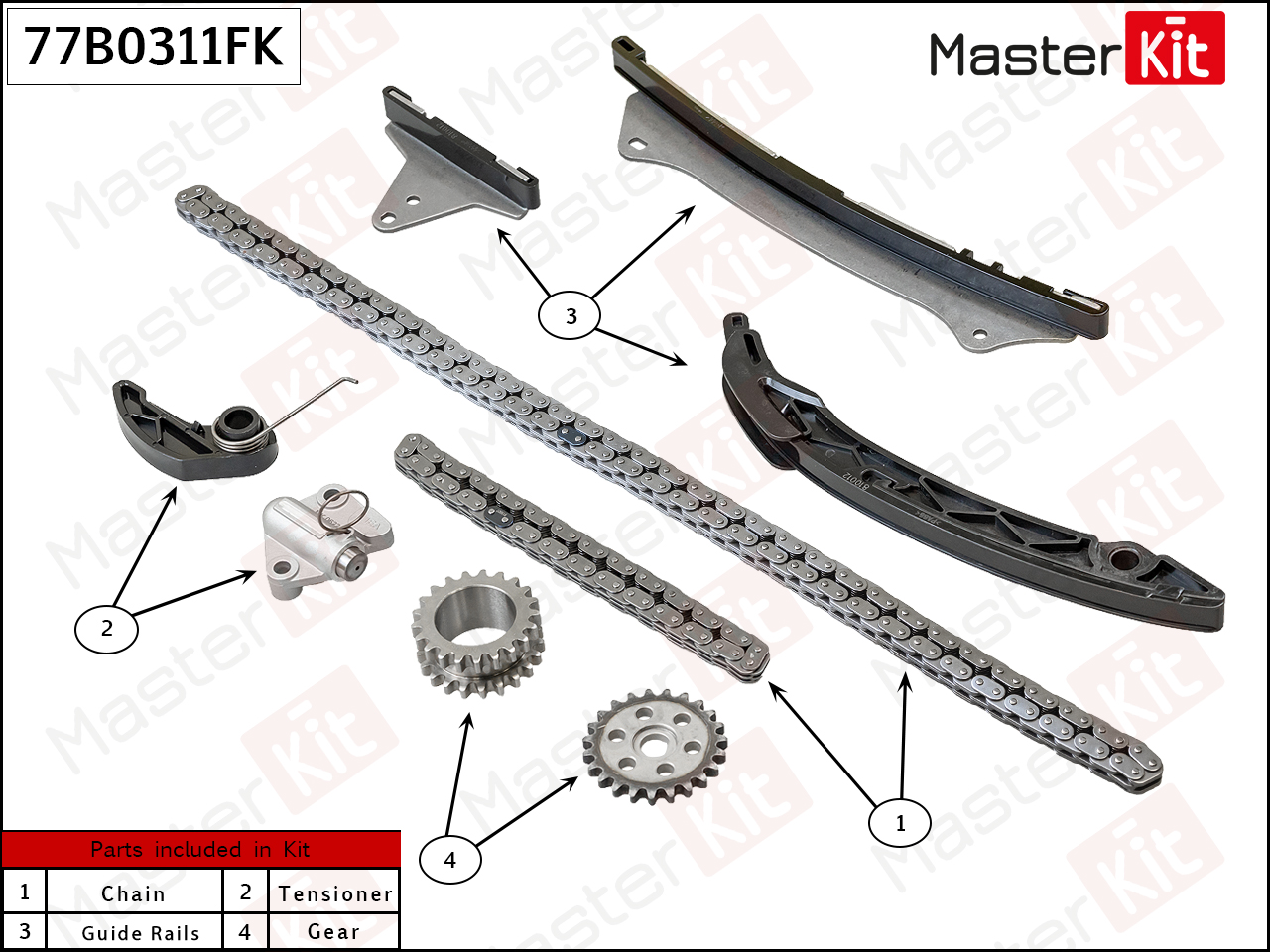 77B0311FK Master Kit Цепь ГРМ к-кт от производителя по спец цене купить в  Северодвинске