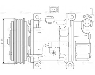 Компрессор системы кондиционирования для Citroen Berlingo (M49) 1996-2002 новый