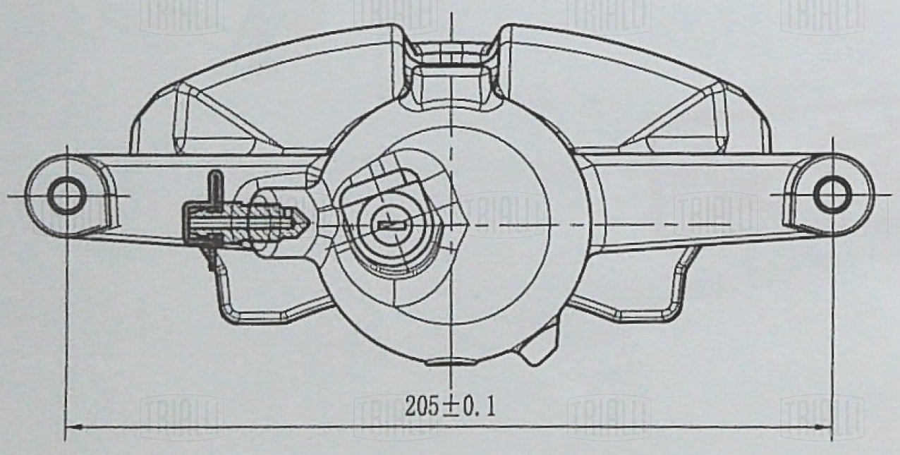 Суппорт тормозной передний левый
