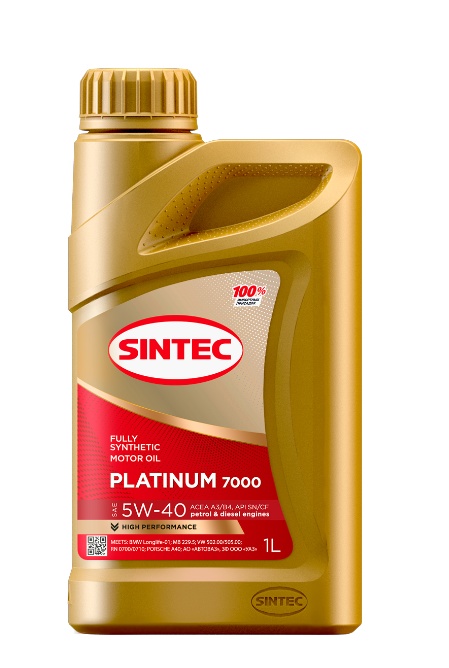 Масло SINTEC PLATINUM 7000 5W40 1Л СИНТЕТИКА купить в ЕвроАвто