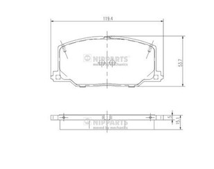 Колодки тормозные передние к-кт для Toyota Camry V10 1991-1996 новый