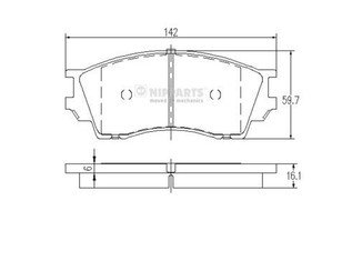 Колодки тормозные передние к-кт для Mazda Xedos-9 1993-2002 новый