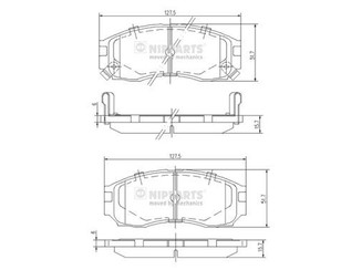 Колодки тормозные передние к-кт для Peugeot 4007 2008-2013 новый