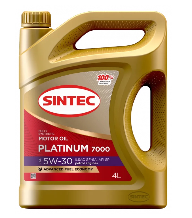 Масло SINTEC PLATINUM 7000 5W30 4Л СИНТЕТИКА купить в ЕвроАвто