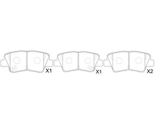 Колодки тормозные задние дисковые к-кт для Hyundai Avante 2010-2015 новый