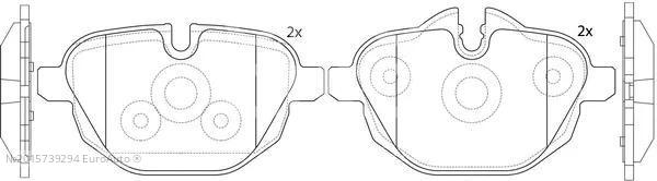 Колодки тормозные задние дисковые к-кт