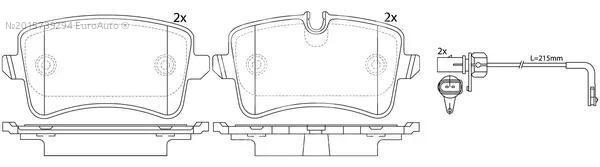 Колодки тормозные задние дисковые к-кт