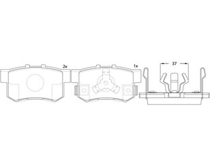 Колодки тормозные задние дисковые к-кт для Honda CR-V 2012-2018 новый