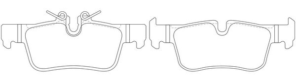 Колодки тормозные задние дисковые к-кт