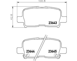 Колодки тормозные задние дисковые к-кт для Honda Pilot 2002-2008 новый