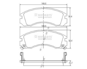 Колодки тормозные передние к-кт для Mitsubishi 3000 GT 1990-2000 новый