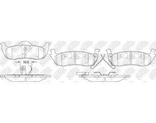 Колодки тормозные задние дисковые к-кт для Jeep Grand Cherokee (WH/WK) 2005-2010 новый